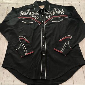 Rockmount Men's Star & Scroll Embroidered Western Shirt Sz XL